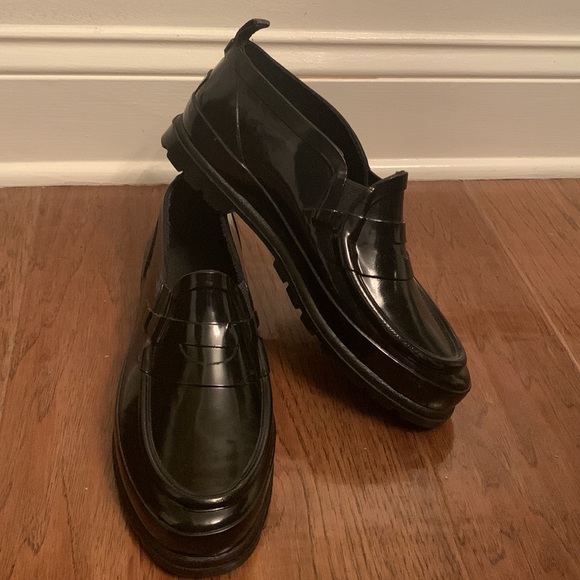 Misty Harbor Black Ankle High Rubber Gouloshs Rain Shoes (Loafers). Size 8 - Picture 1 of 8